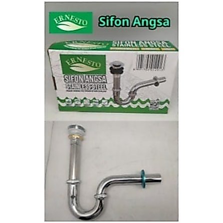 SIFON WASTAFEL STAINLESS ANGSA ERNESTO ER5023 PUSH UP /PEMBUANGAN KAMAR MANDI