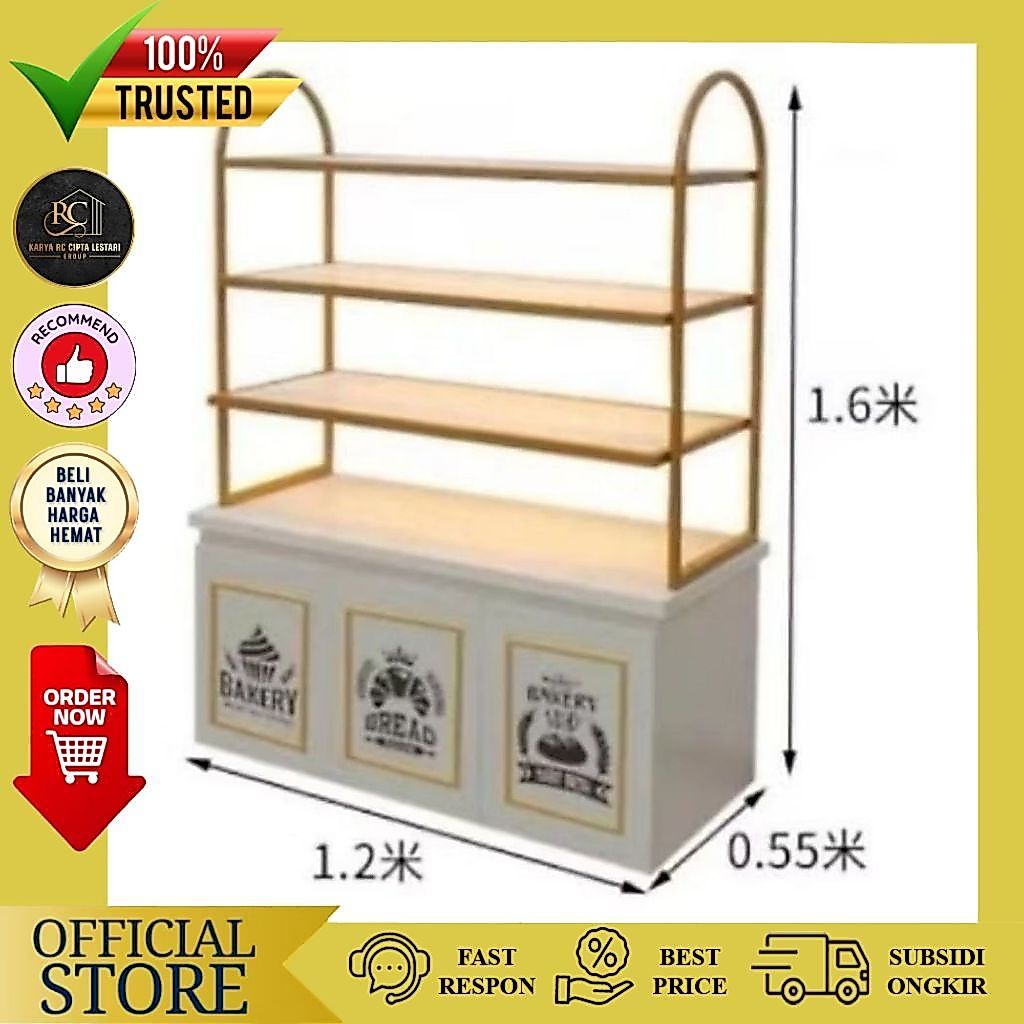Rak Display Kue Roti Snack Rak Penyimpanan Rak Display Furniture