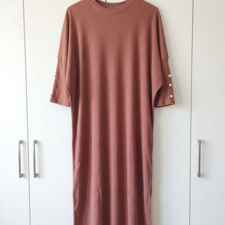 preloved gamis dusty pink