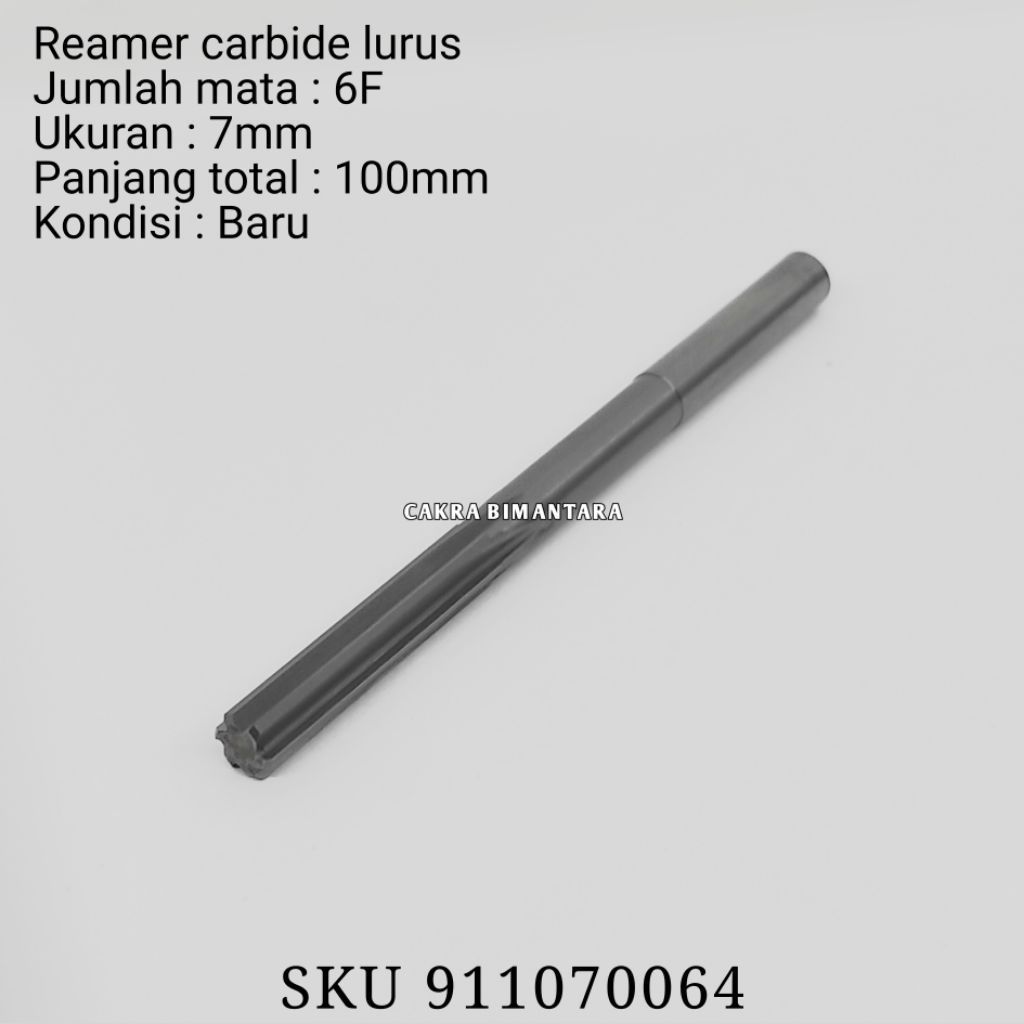 Carbide Reamer 7.0mm pembuat lubang presisi Rimer 7.0 mm Remer 7 . 0 mm