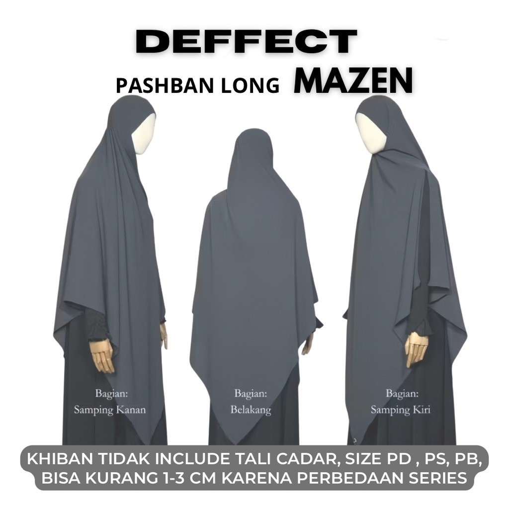 Bonavista -  DEFFECT Pashban Mazen LONG (NO CADAR)  Pashmina bandana mazen pashban bahan mazen