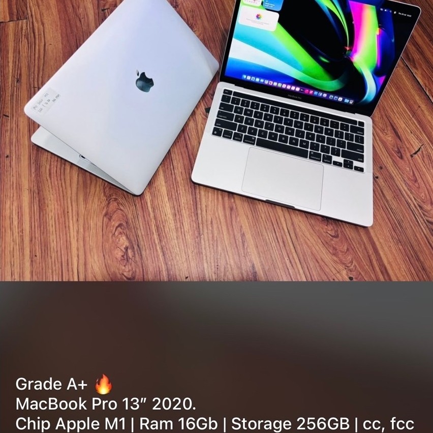 MacBook Pro 13” 2020, Chipp Apple M1, Ram 16gb, ssd 256gb. mulus no minus