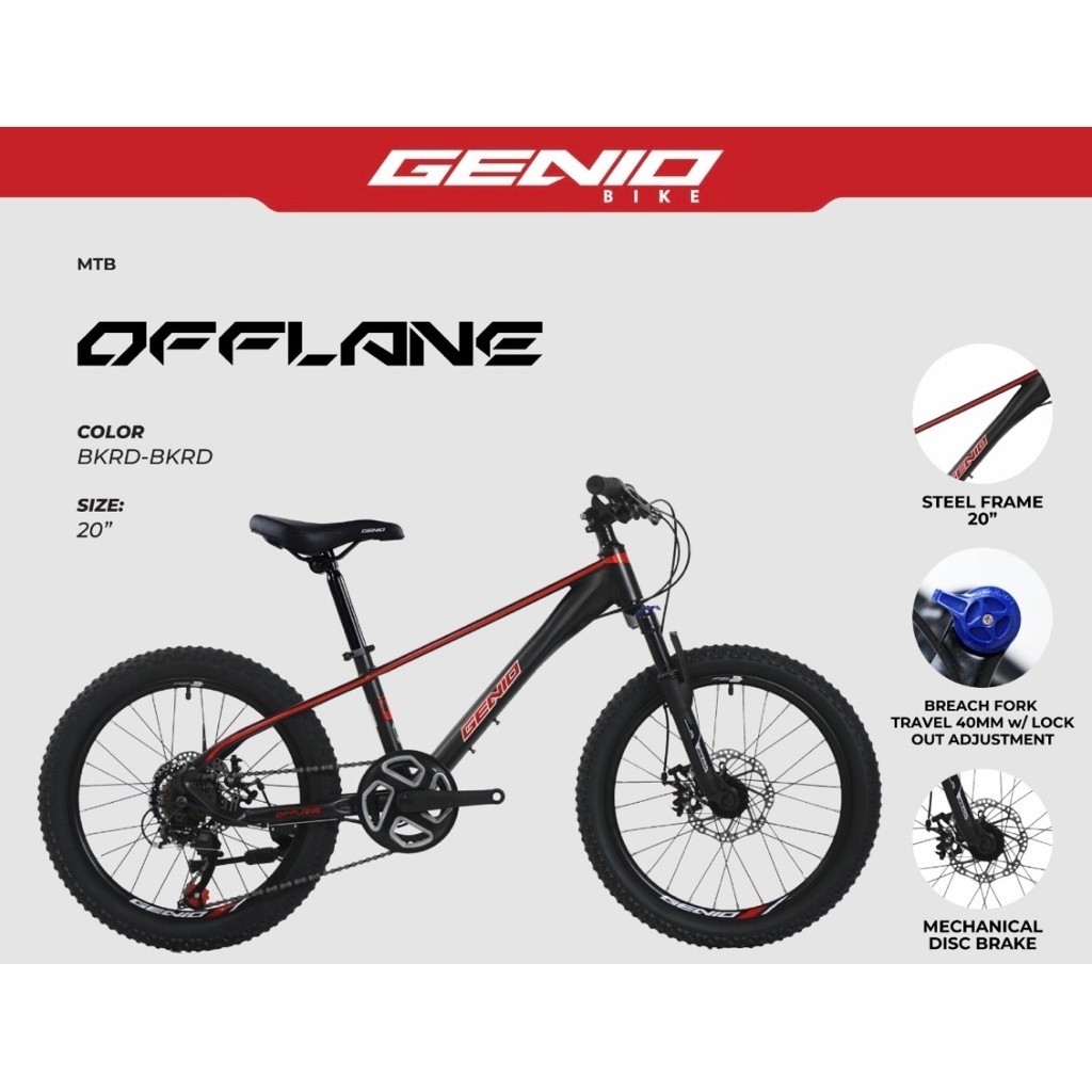Sepeda Anak MTB Genio 20 inch Offlane 7speed