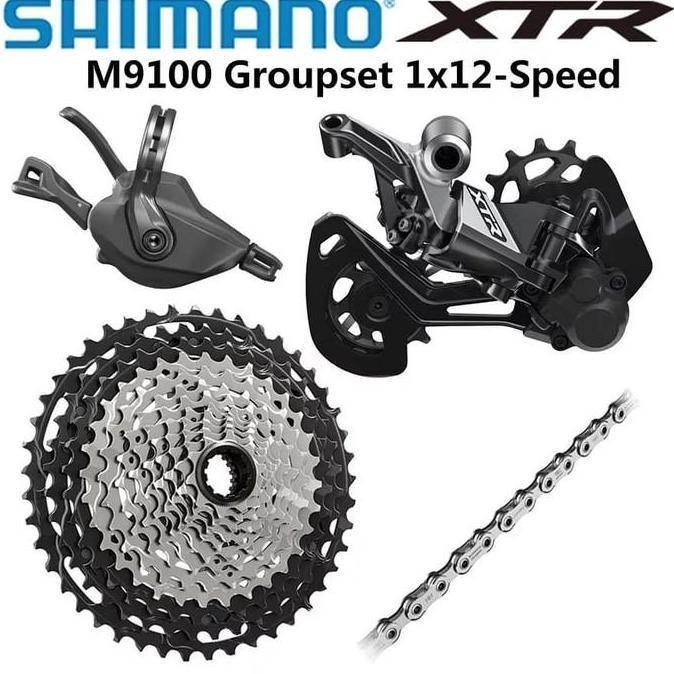 SHIMANO XTR GS-M9100 1x12-Speed Mini Groupset Sepeda MTB