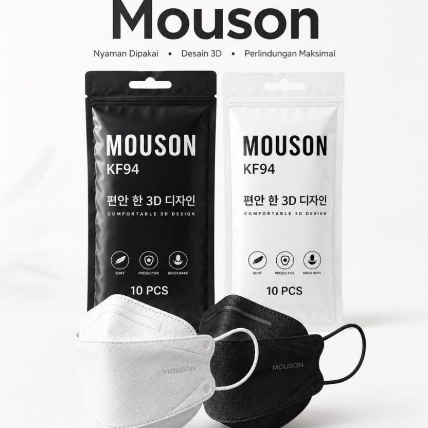 Masker Kn 94 mouson putih isi 10 pc