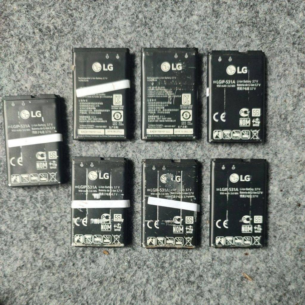 batrai hp jadul LG (LGIP-531A) Original COPOTAN normal siap pakai