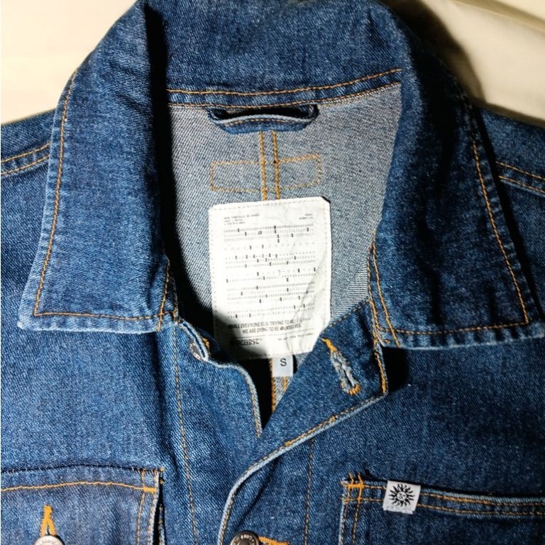 checkout vearst jaket chore coat montez medium stonewashed - denim jacket jeans vintage63x49 (S fit 