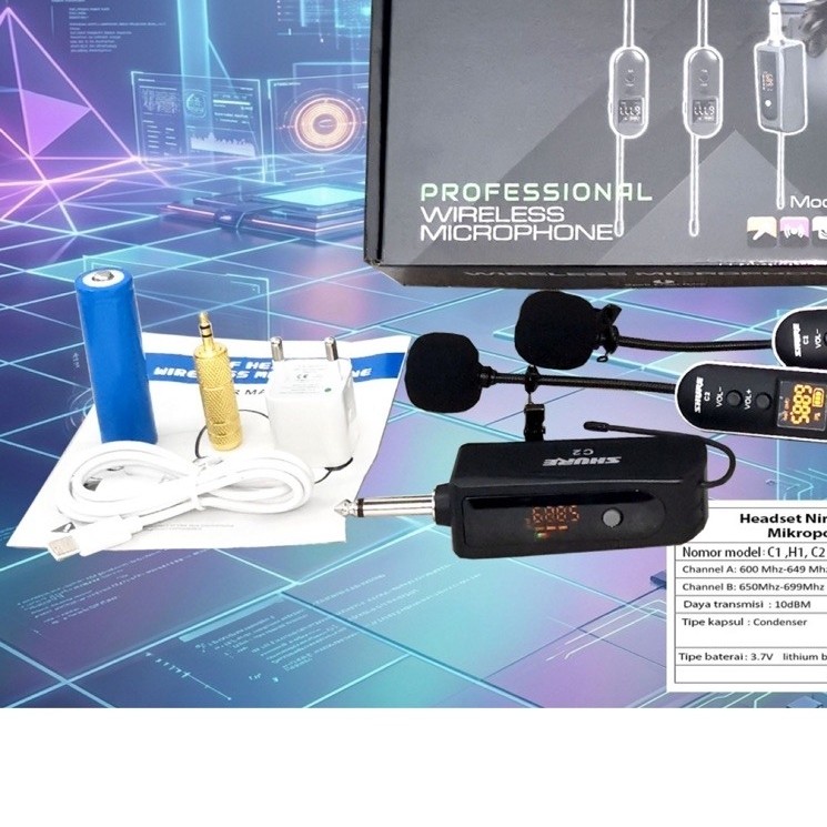mic wireless shure c2 mic wireless 2 clip on