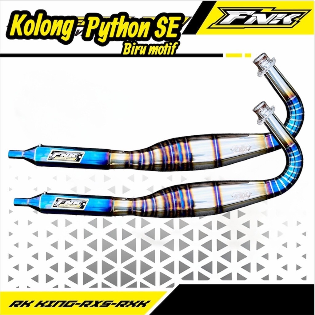 Knalpot Rx King Python SE Biru Motif V1 Avolution Original FNK RACING