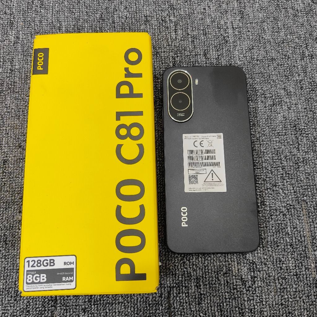 XIOMI POCO C81 PRO 4G ram 8/128GB BlacK  resmi xiomi Indonesia ( pemakaian 1 bulan)