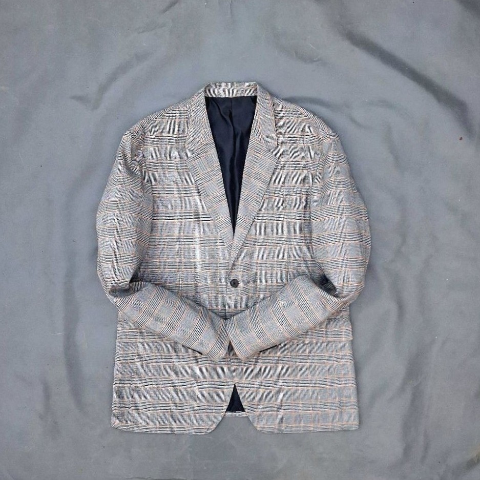 Preloved jas pria jumbo 8 second jas jumbo tartan jas pria casual sizw XXXL Y15