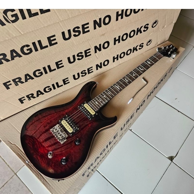 Gitar PRS custom pabrikan PU GNB korea - merah