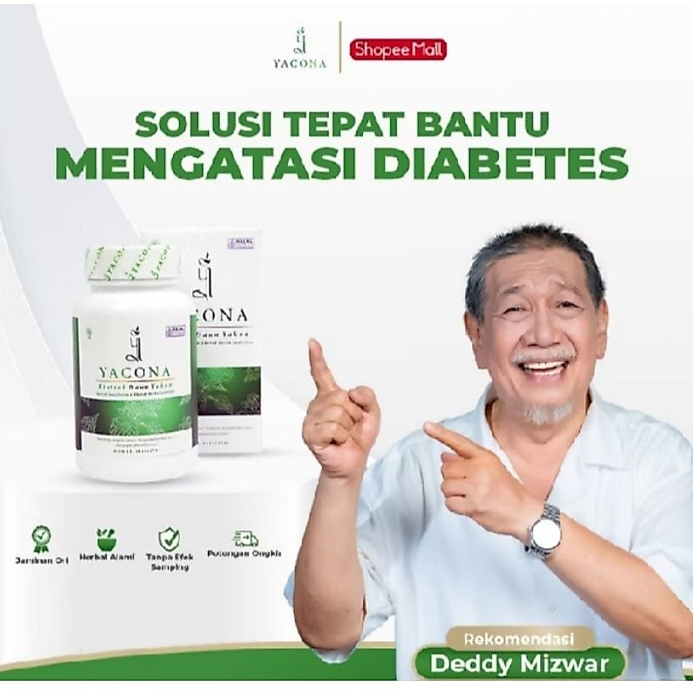 Yacona asli isi 60 kapsul herbal kesehatan ampuh sembuhkan diabetes