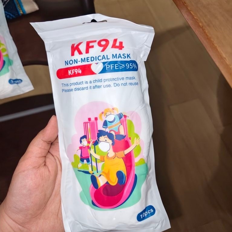 KF94 Masker Anak Non-Medis PFE≥95% 10pcs Masker Pelindung Anak