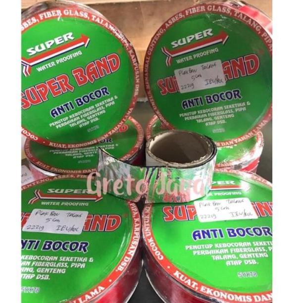 Kangsutarmani6 - ( 1 Rol - 5Cm ) Plakban Lakban Tambal Talang Asbes Atap Genteng Canopy Kanopi Pipa 