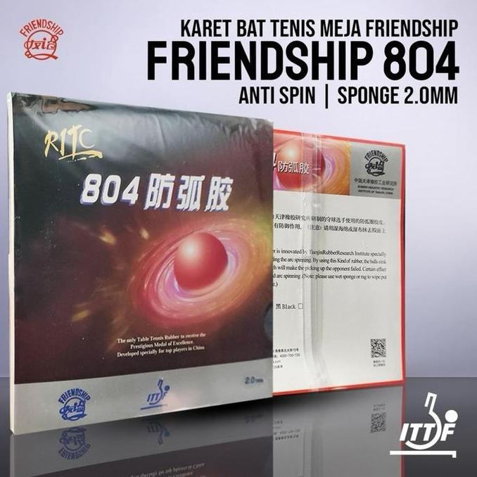 TERBARU - Karet Bet Pingpong Tenis Meja FRIENDSHIP 729 RITC 804 ANTI SPIN Original