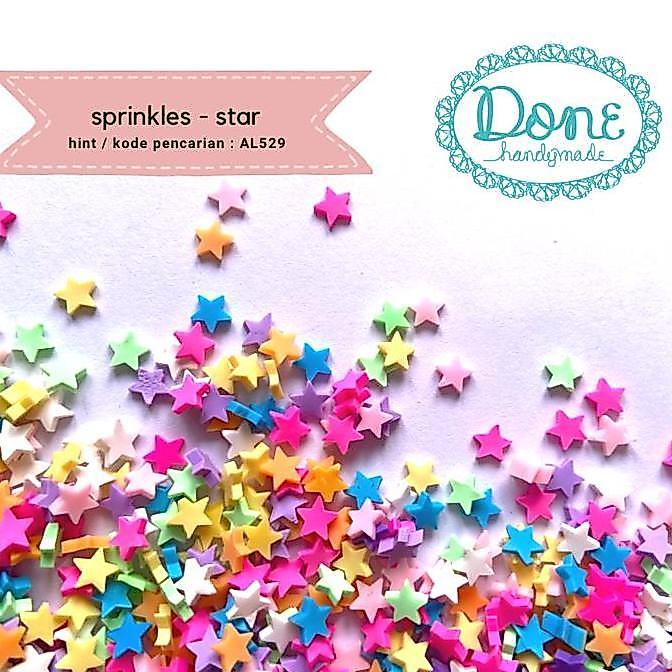 Po - Done Handymade Sprinkle Bintang Star Sprinkle Deco Part Deco Al529