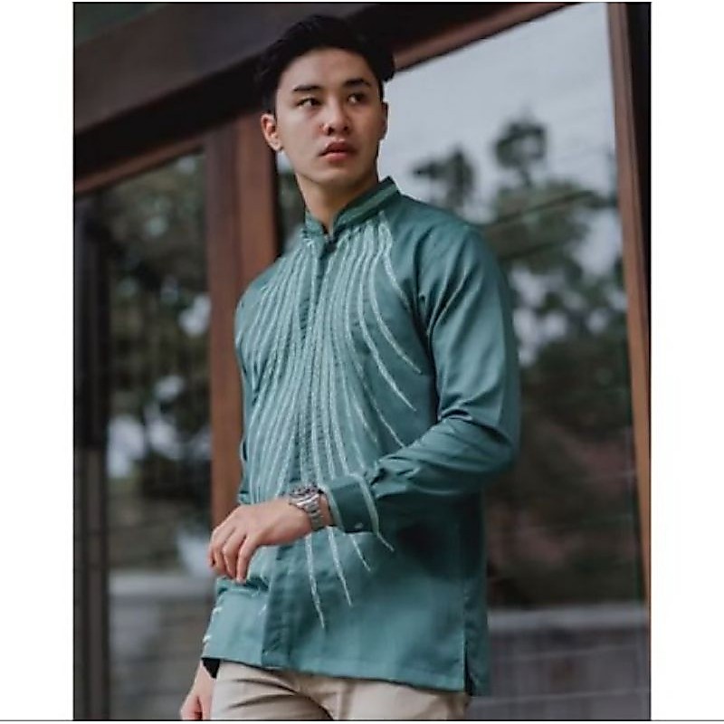 Kemeja Bordir Pria NUC.ID-REJECT Azam 02 (Wardah)