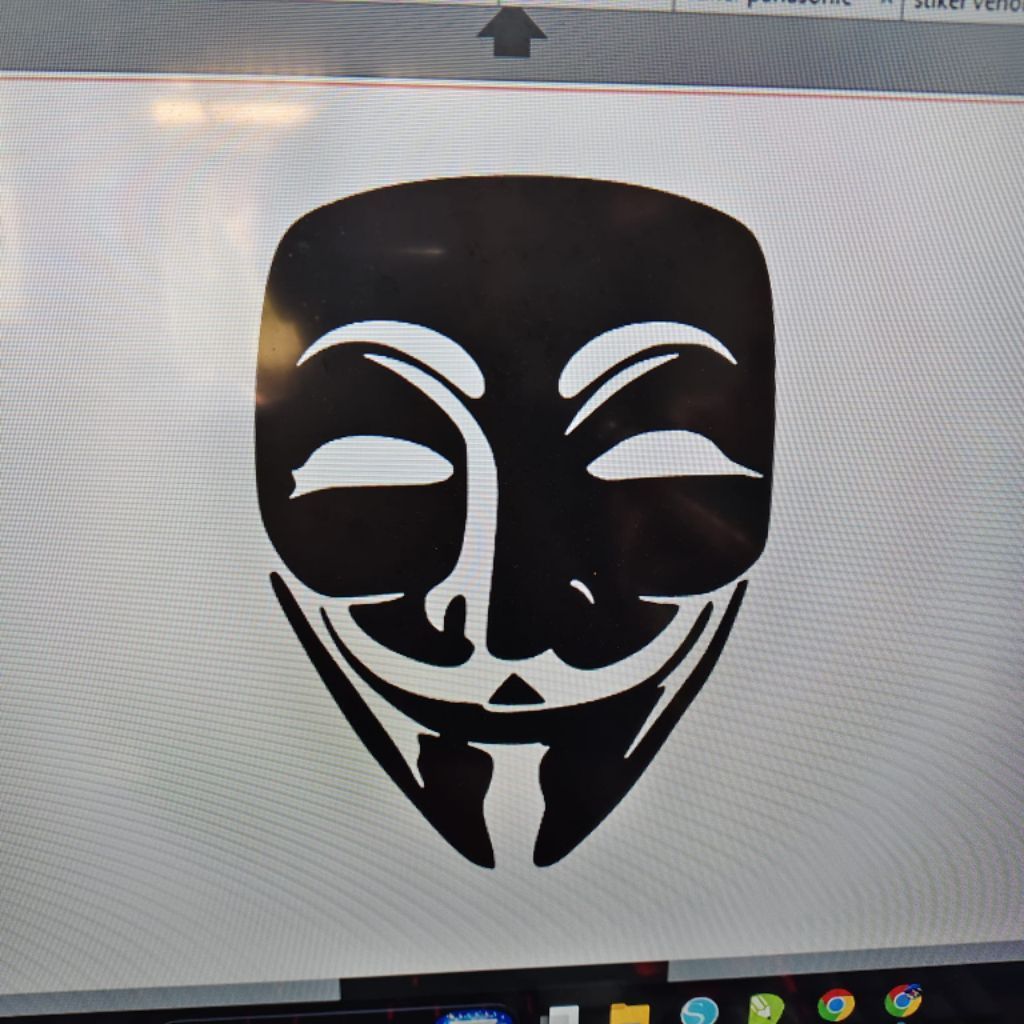 STIKER ANONYMOUS STICKER CUTTING CUSTOM LOGO KEREN