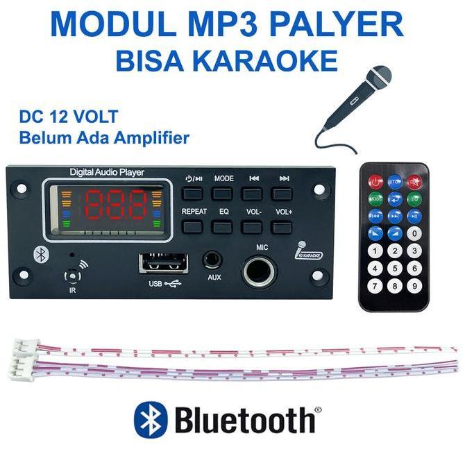 DR353 >> Produk baru Bluetooth TF USB FM mikrofon AUX MP3 Player DC 12V Karaoke Lagu Radio