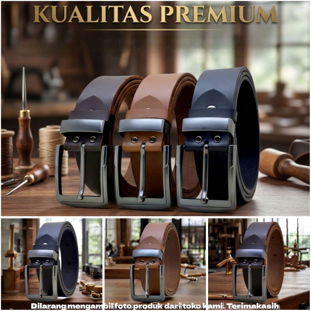 Ikatan Pinggang Pria Kulit dengan Desain Elegan 120/150/170/200cm sabuk gesper kulit model jarum cas