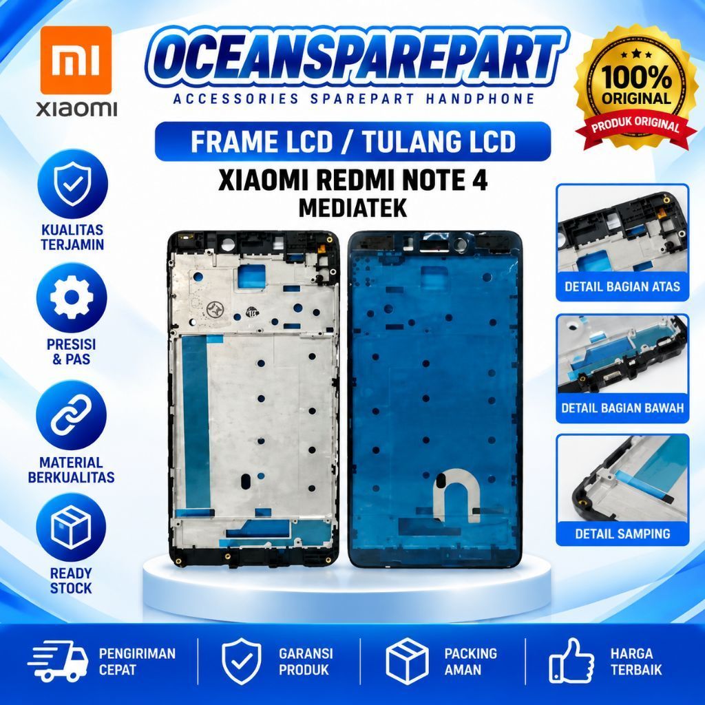 FRAME LCD REDMI NOTE 4 - DUDUKAN LCD REDMI NOTE 4 MEDIATEK