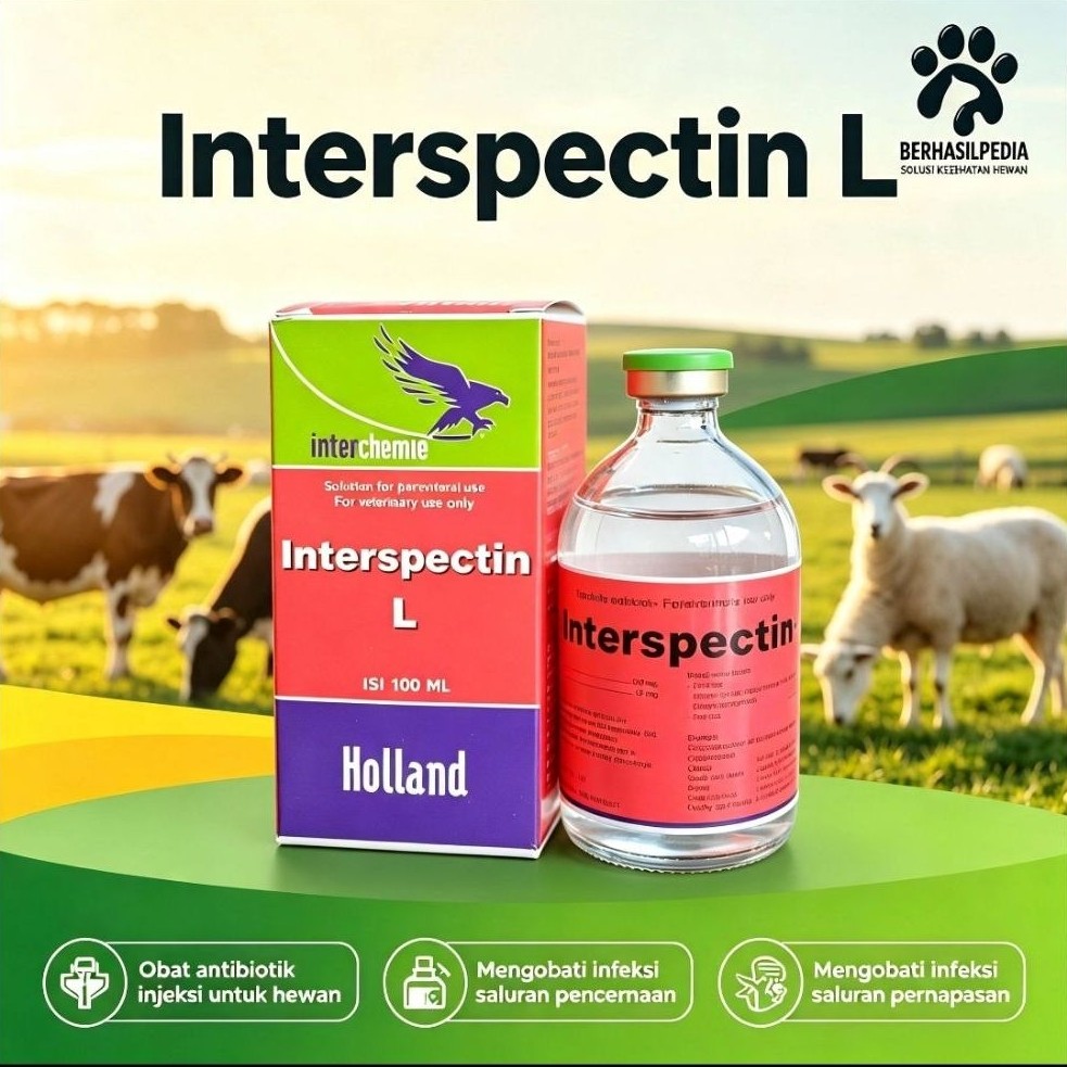 Interspectin l 100 ml /linco spec impor  obat ayam snot ngorok coryza mengobati saluran pernapasan d