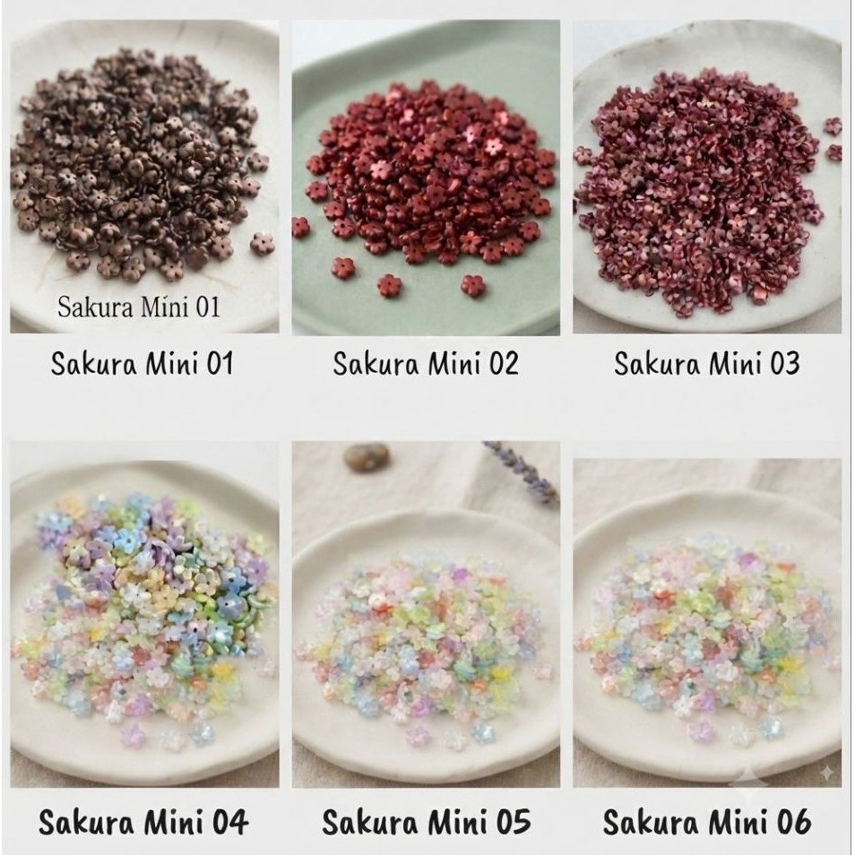 Manik Bunga Akrilik - Sakura Mini