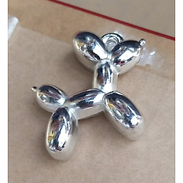 manik Poodle silver gantung ukuran kecil per pon puddle / anjing ccb