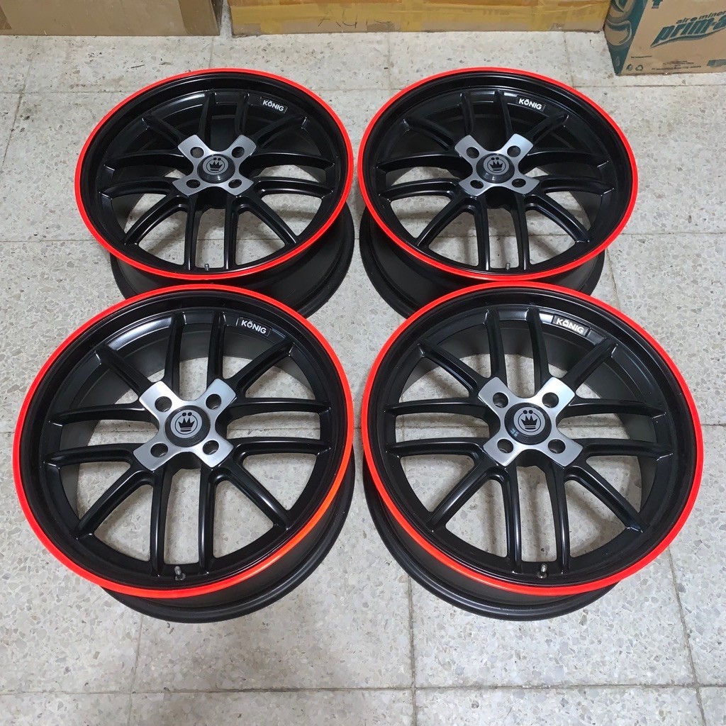 Konig Again4 Ring 17 4x100 Lebar 7 ET 40 Velg R17 Original Ori USA America Amerika TSW Vossen Motegi