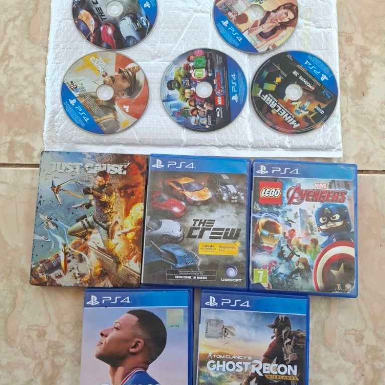 5 PCS KASET PS4 KONDISI RUSAK