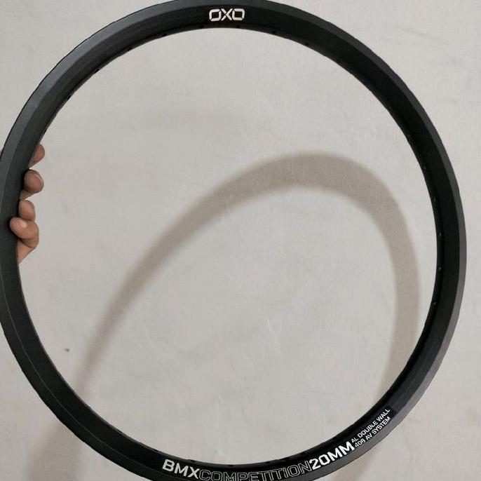 Velg Sepeda BMX 20 inchi Pelek OXO BMX Competition 36hole 20mm Alloy Double wall black rims OXO GBR