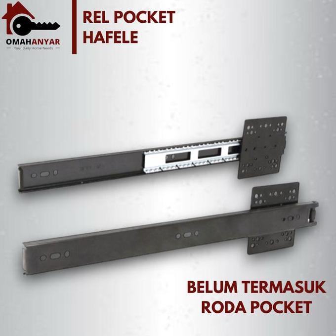 (Masterpiece) Rel Lemari TV Pocket Door Salib Hafele HAF  40, 45, 50 dan 55cm
