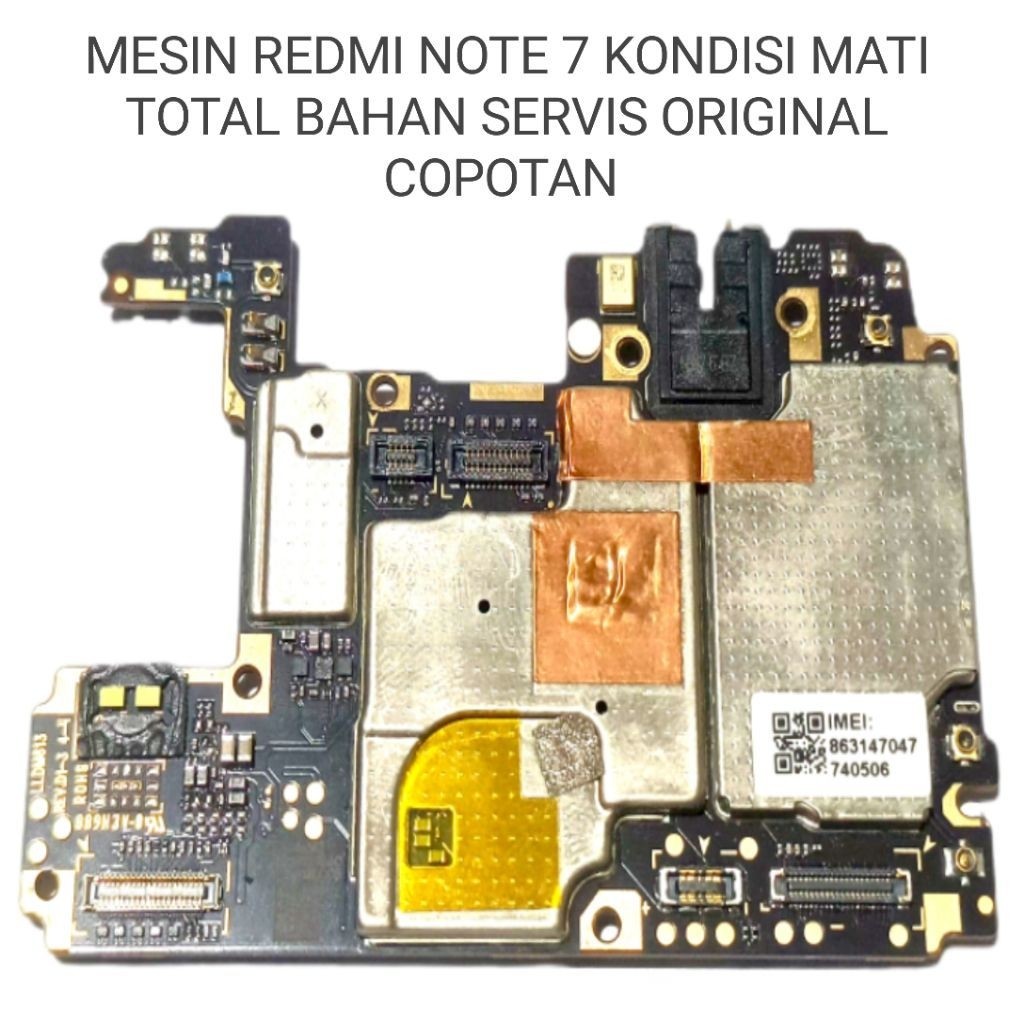 MESIN REDMI NOTE 7 KONDISI MATI TOTAL BAHAN SERVIS ORIGINAL COPOTAN