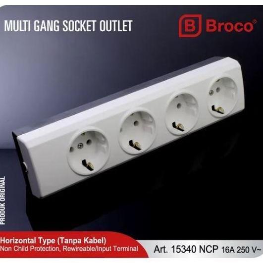 Terminal Stop Kontak Broco Colokan Listrik 4 Lubang Co