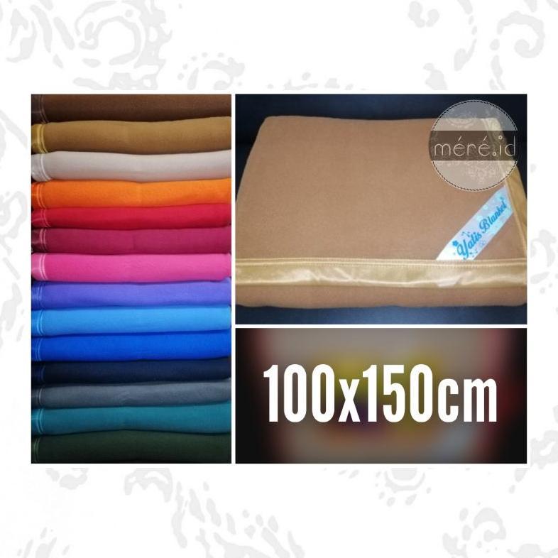 Selimut Bus Yatis Blanket Bulu Flanel Fleece Polos Kecil 100x150cm Cokelat, Krem, Orange, Merah, Mar
