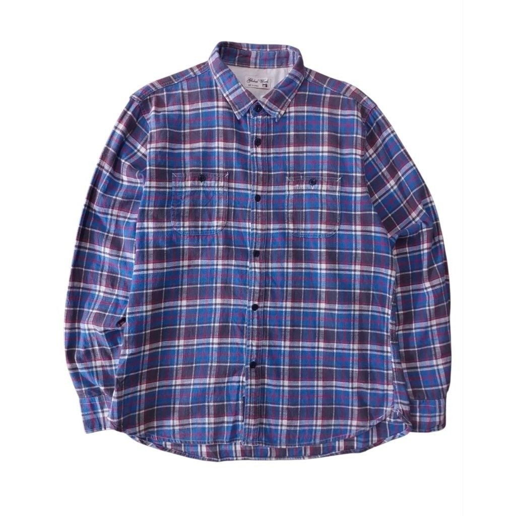 KEMEJA FLANNEL GLOBAL WORK DOUBLE POCKET