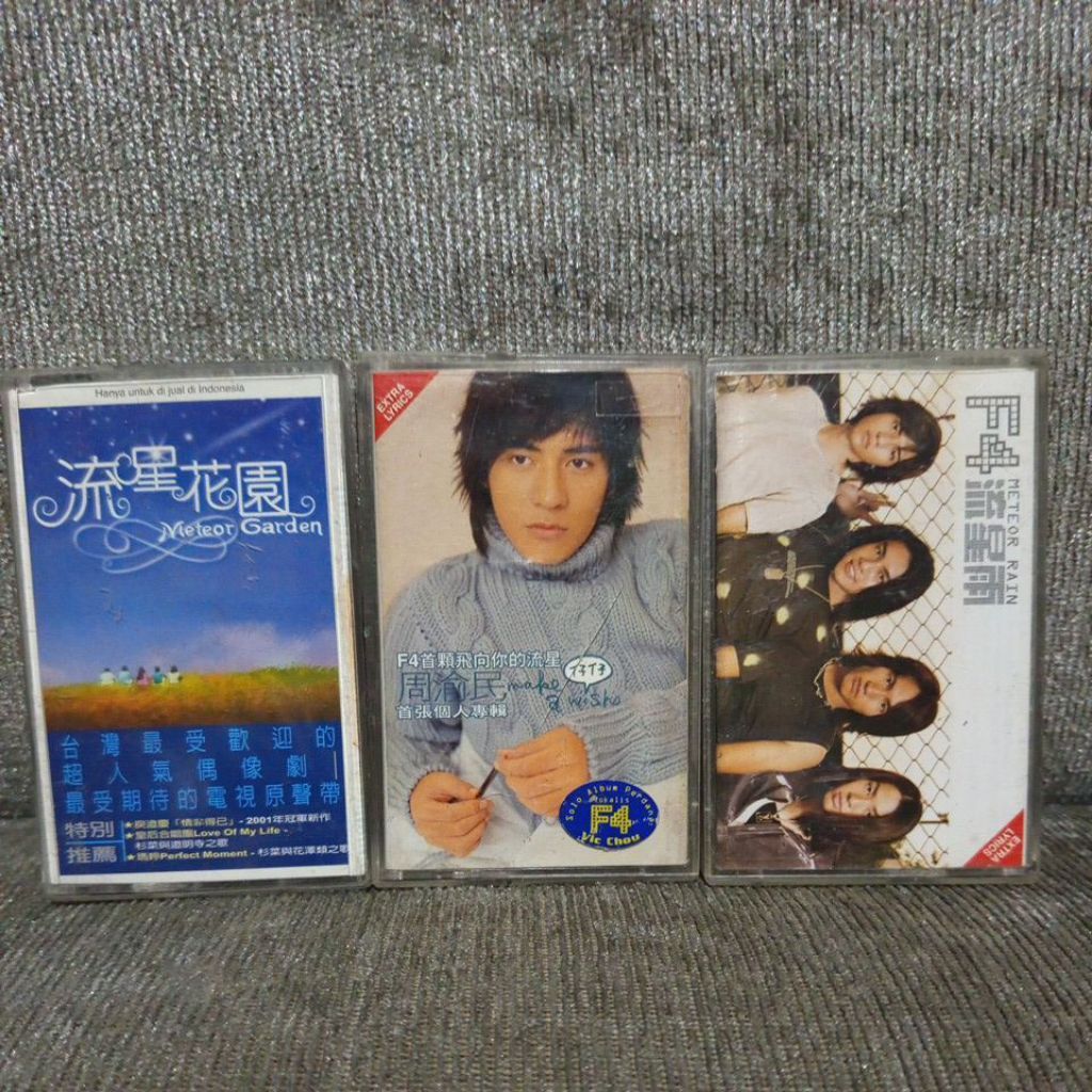 kaset f4 - meteor rain/meteor garden/vic zhou/love storm/twins/at the dolphin bay/love of the aegean