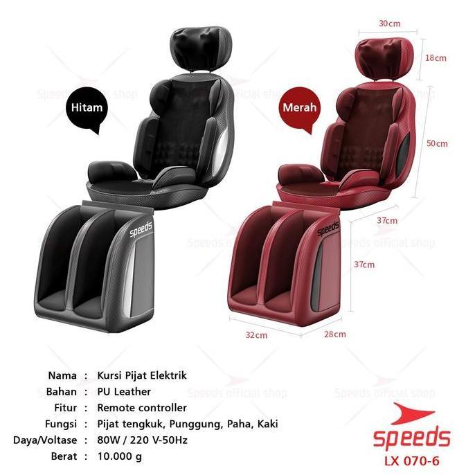 STYLENO SPEEDS Kursi Relaksasi Kursi Massage Mobile Kursi Massage Portable Alat Massage Punggung Ori