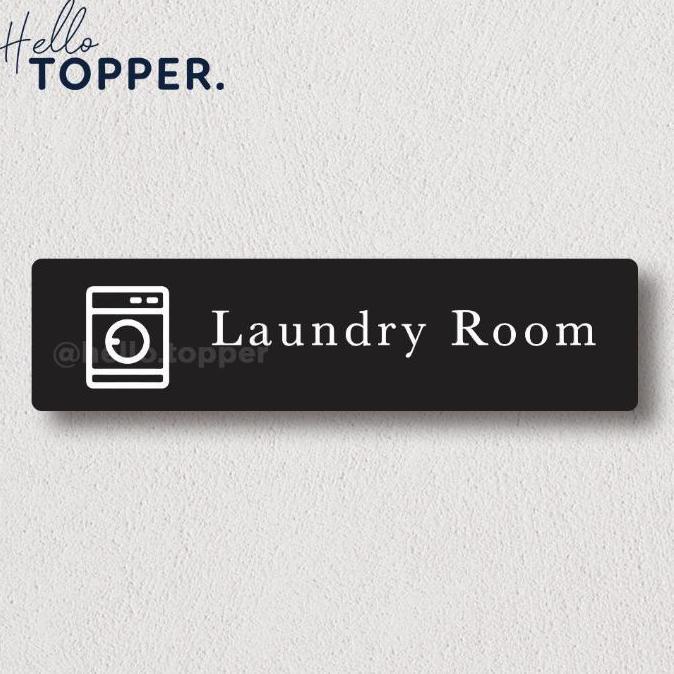 DF271 >> Akrilik Sign Board Label Signage UV Print - Laundry Room