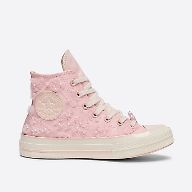 Sepatu Sneakers Wanita Converse Chuck 70 High Peach Blossom Fable Pink Egret Fable Pink Original A13