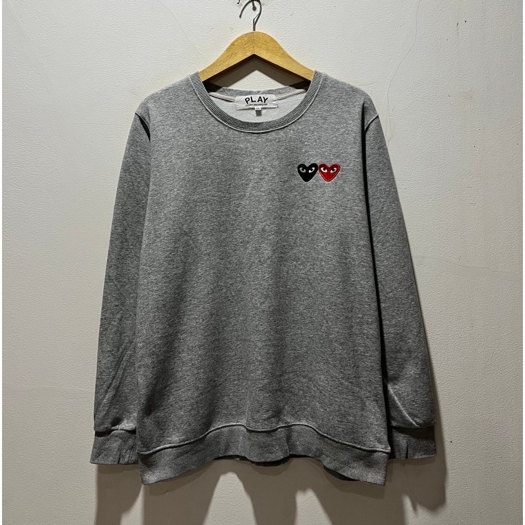 Crewneck PLAY COMME DES GARCONS Two Heart Logo / Sweatshirt PLAY CDG