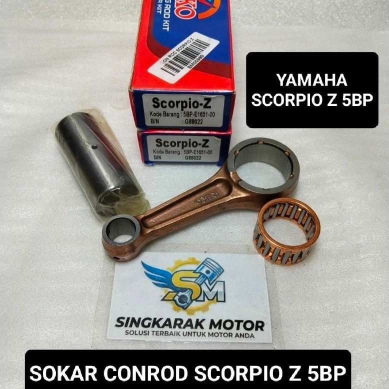 SOKAR CONROD TIANG STANG SEHER YAMAHA SCORPIO Z 5BP RIKO ORIGINAL