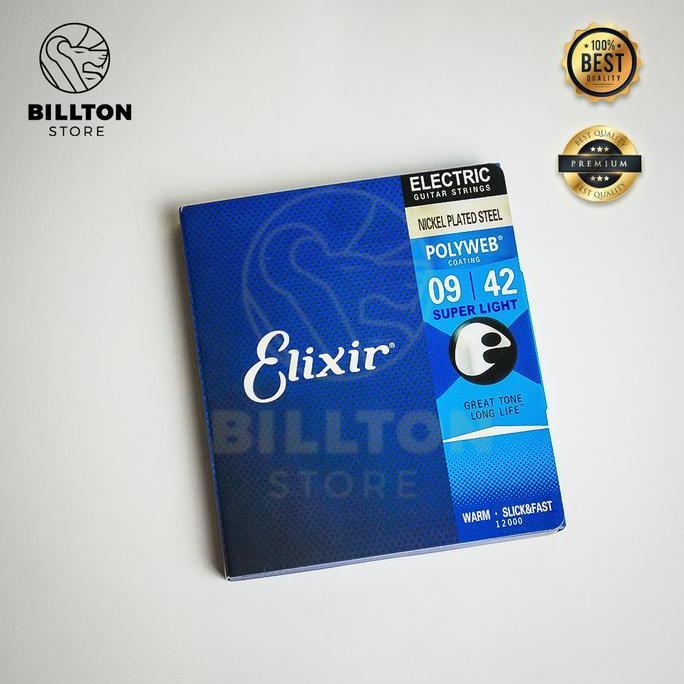 Senar Gitar Elektrik Elixir 1 SET Polyweb Nickel Plated Steel Guitar Strings