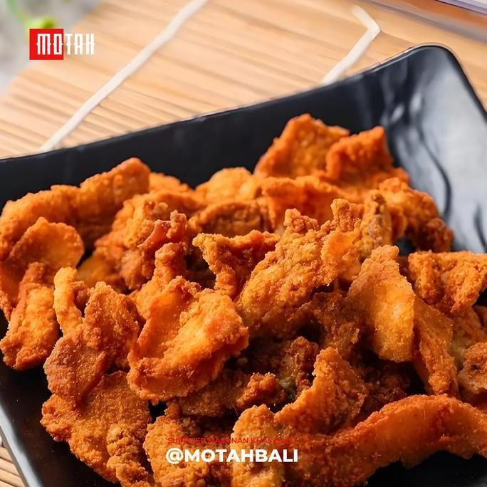 BABI MERAH Crispy 300gr / Cemilan Lemak Babi Merah Goreng / Babi Goreng / Pork Crispy / Gorengan Kri