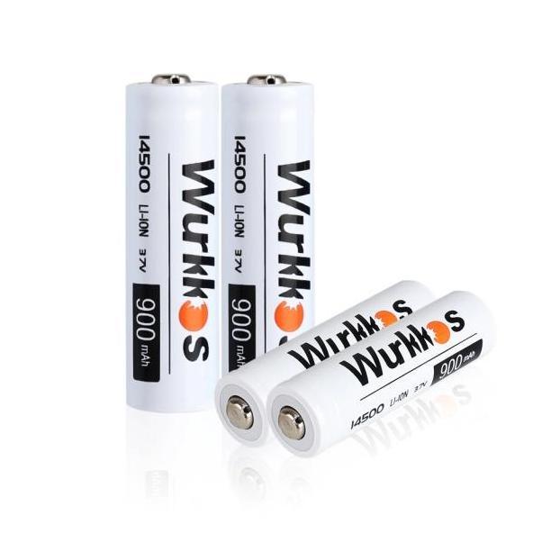 TEFILAAH - WURKKOS BATERAI 14500 900MAH BUTTON TOP 3.7 VOLT SENTER LED