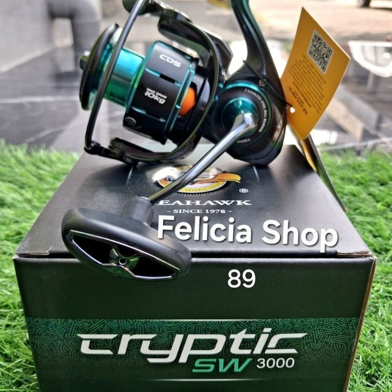 REEL KATROL PANCING SEAHAWK CRYPTIC 3000 SW TERBARU 2016 REEL PANCING POWER HANDEL BUAT EMPANG DAN L
