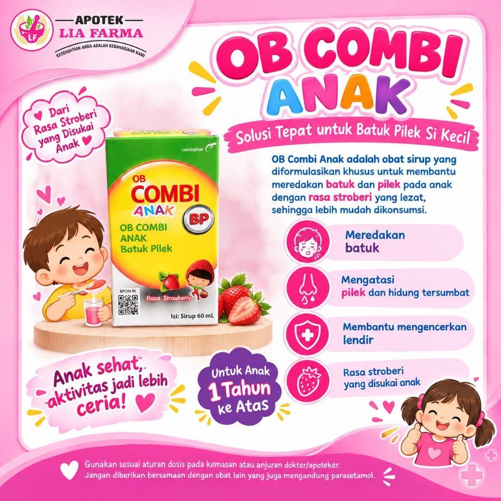OB COMBI Anak Batuk Pilek Syrup 60ml