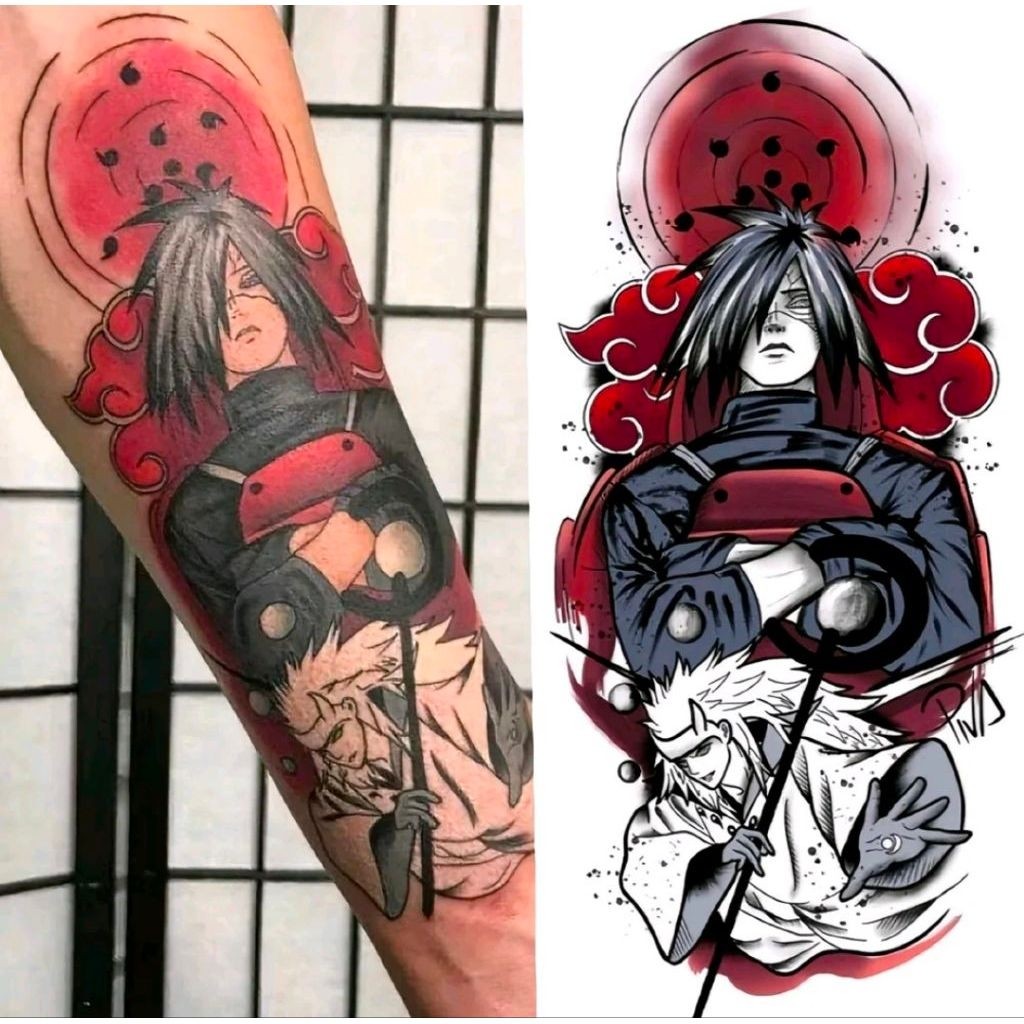 [ COD ] Tatto temporer MADARA tatto temporary tubuh tangan punggung dan dada tahan lama ukuran 15x21