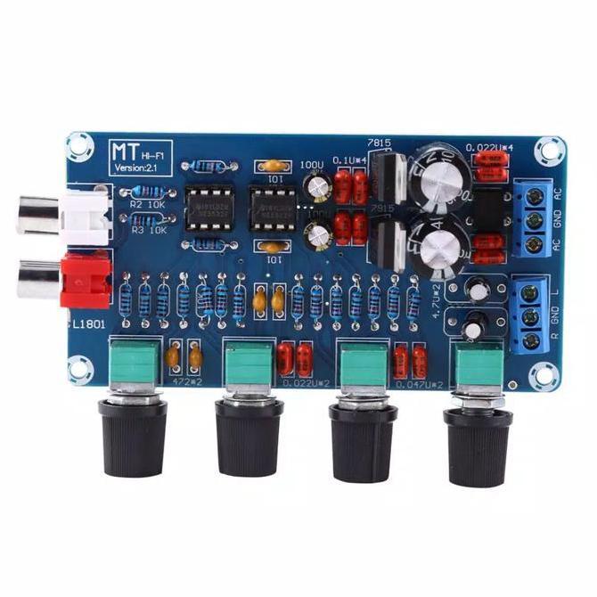 Diy Ne5532 Pre-Amplifier Pre-Amp Hi-Fi Tone Control 4 Channel Pcb Set